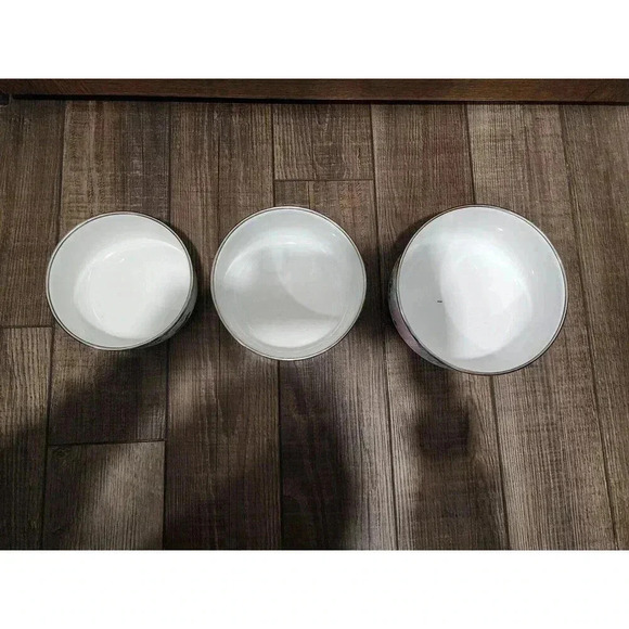 Vintage Kobe Kitchen Bowls Floral Pattern Enamel Metal Mixing Nesting Bowls - Picture 3 of 5